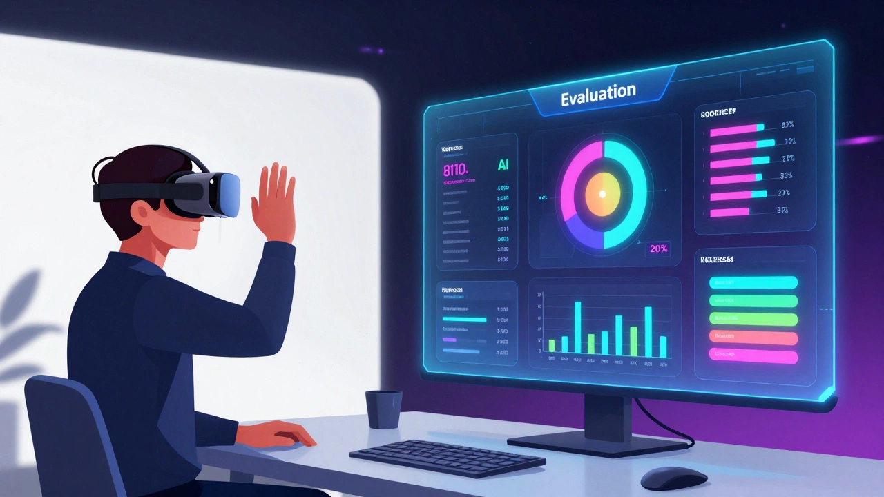 VR testing and analytics dashboard for course evaluation