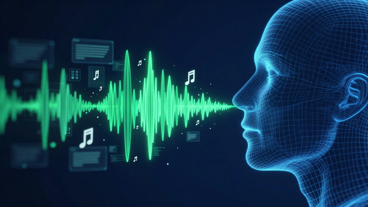 AI analyzing speech patterns and pronunciation