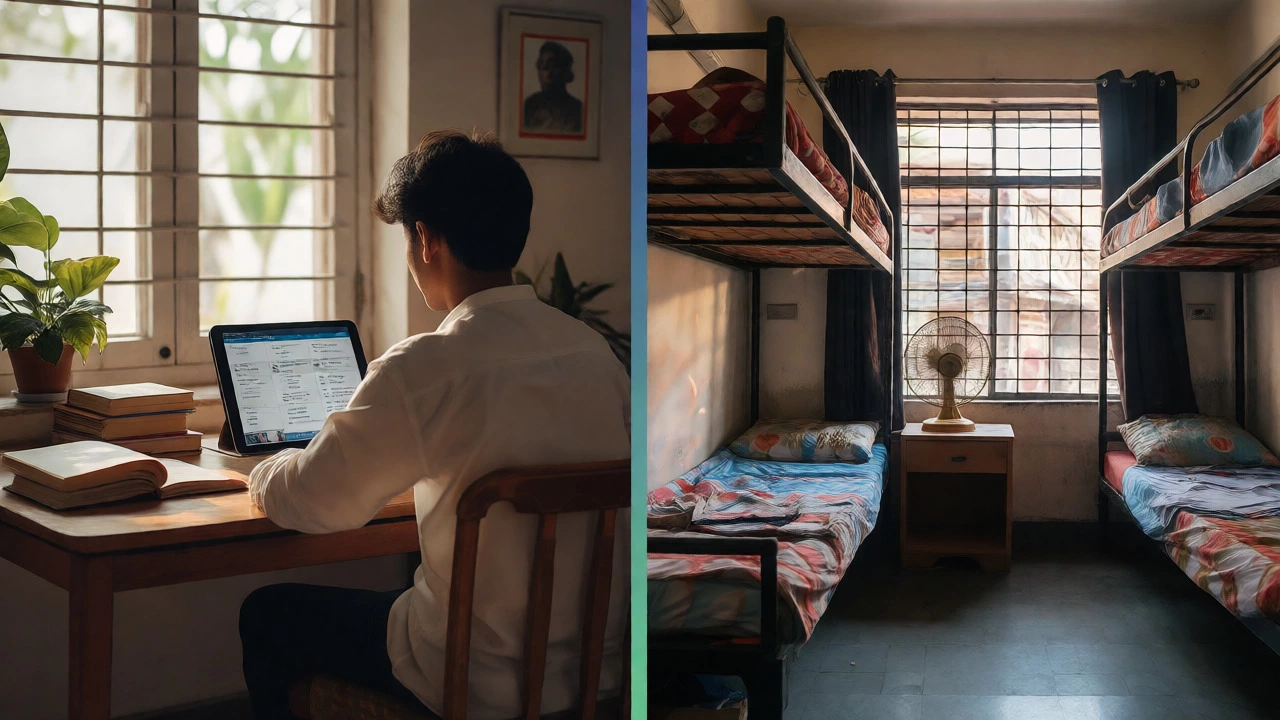Comparison of home study versus Kota hostel life for NEET aspirants